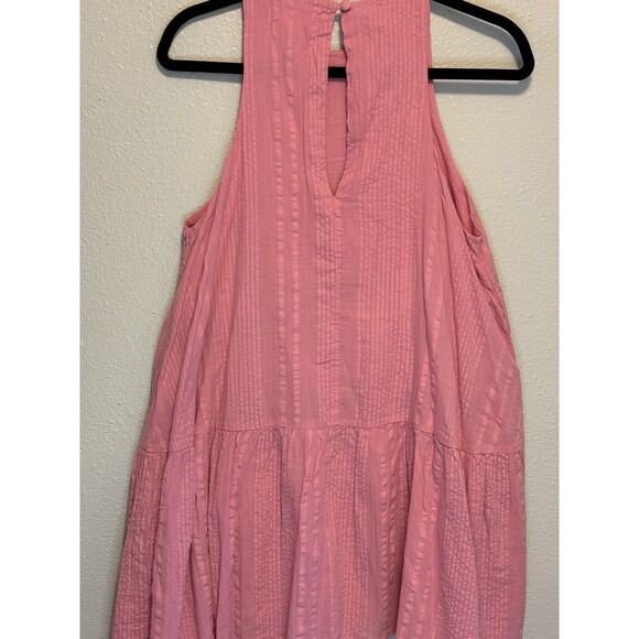 Urban Outfitters‎ Maisy High Neck Frock Pink Ruffle Dress Sz S Mod Retro Twee - Picture 12 of 15